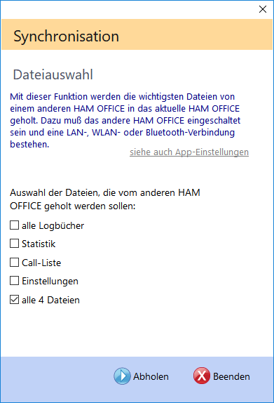 Synchronisation von Logbchern Hamoffice mein Amateurfunk Logbuch