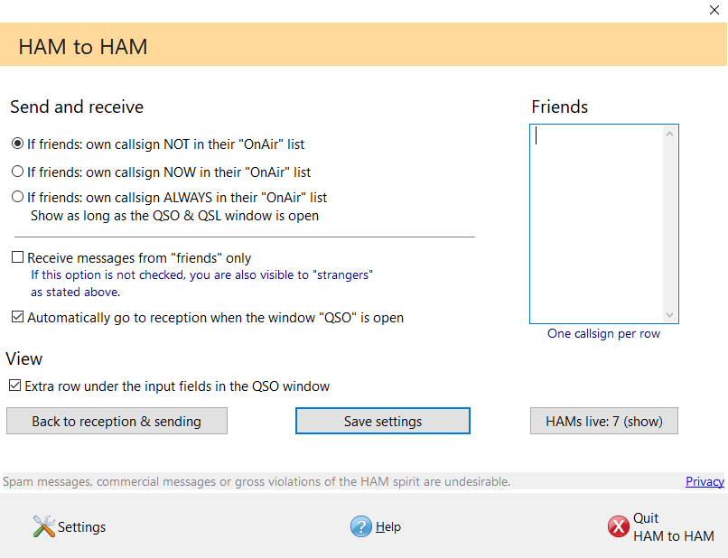 HAM 2 HAM Chat Hamoffice my Amateur radio Logbook