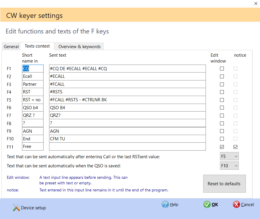 cw keyer texts hamoffice my logbook amateur radio