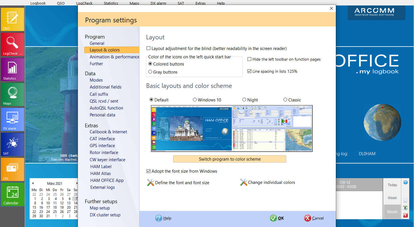 window standard layout hamoffice my logbook