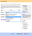 exportarten hamoffice mein logbuch